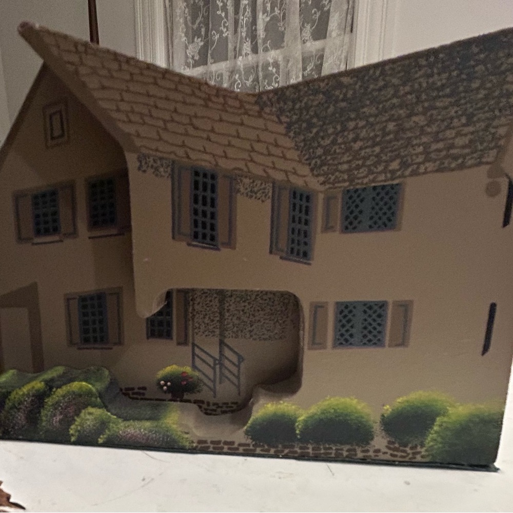 Vintage Wood House PAUL REVERE Boston MA Hand Painted FOLK ART Shelf Sitter